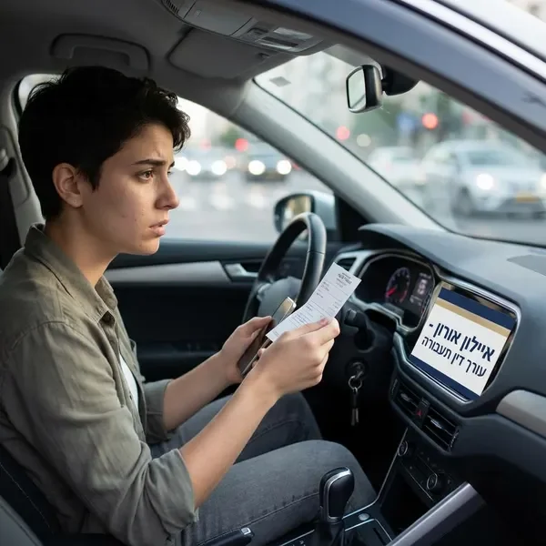 נהג צעיר מקבל ייעוץ משפטי בעבירת תנועה