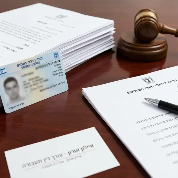 רישיון נהיגה ומסמכים משפטיים בתיק ביטול רישיון